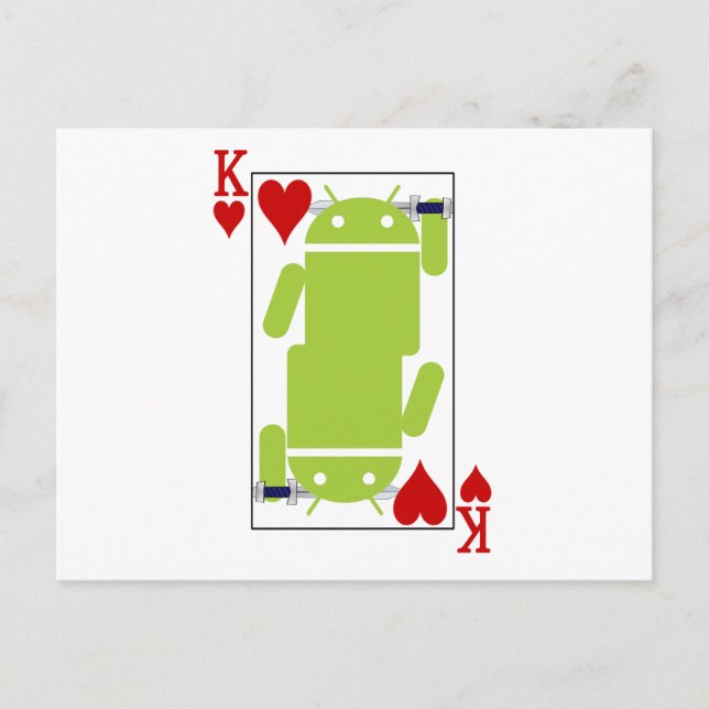 Android of Hearts Vykort (Framsida)