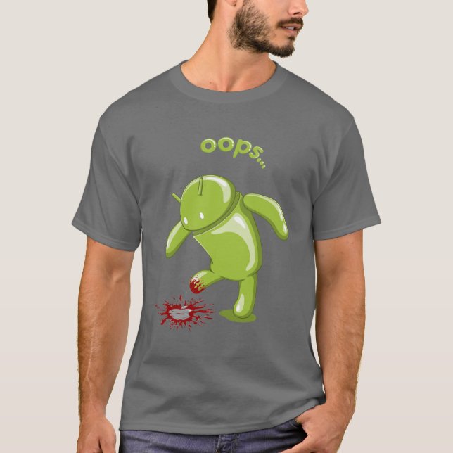 Android Oops Tee Shirt (Framsida)