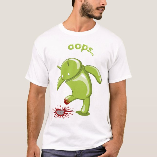 Android Oops Tee Shirt (Framsida)