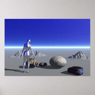 Android på den blå planeten poster