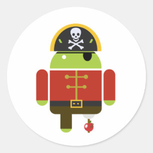 Android Pirat - Andy Runt Klistermärke
