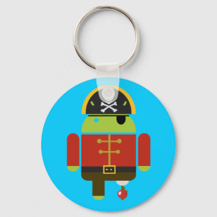 Android Pirate crushing an apple Nyckelring