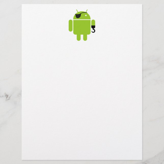 Android Robot Icon som Pirat (Framsida)