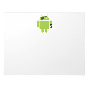 Android Robot Icon som Pirat Anteckningsblock