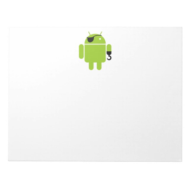 Android Robot Icon som Pirat Anteckningsblock (Framsida)