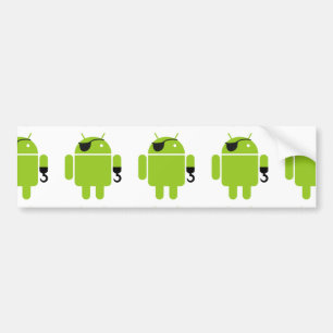 Android Robot Icon som Pirat Bildekal