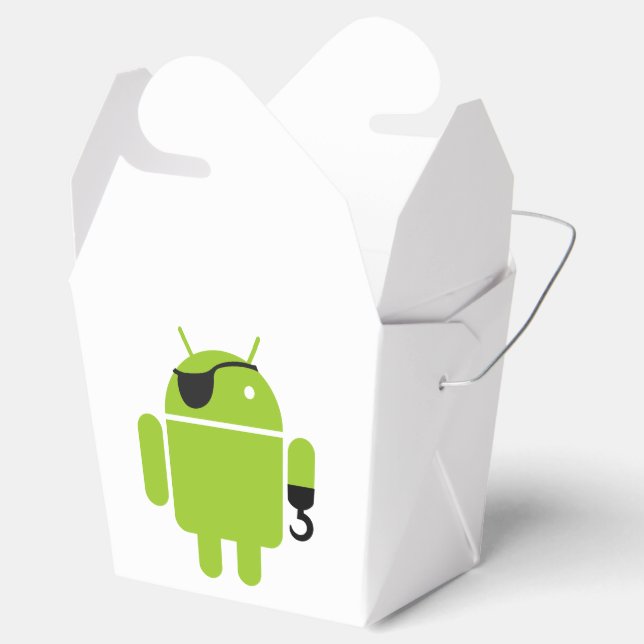 Android Robot Icon som Pirat Presentaskar (Öppnad)