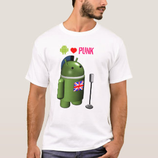 Android Robot Loves Punk Tee Shirt