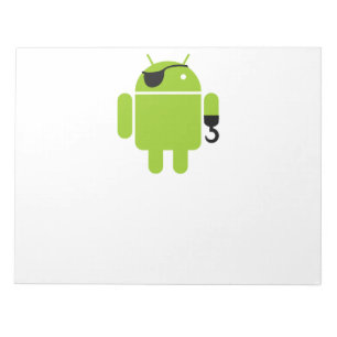 Android Robot Mighty Pirat Anteckningsblock