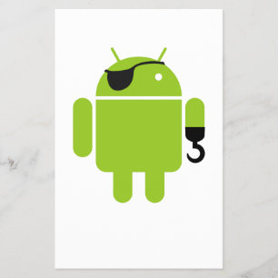 Android Robot Mighty Pirat Flygblad