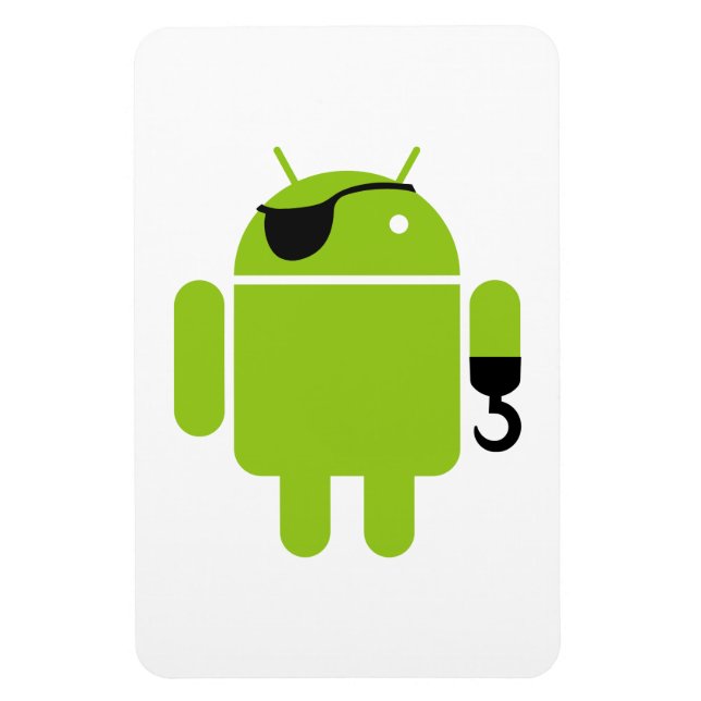 Android Robot Mighty Pirat Magnet (Vertikal)