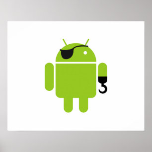 Android Robot Mighty Pirat Poster