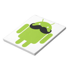 Android Robot Mustache Anteckningsblock