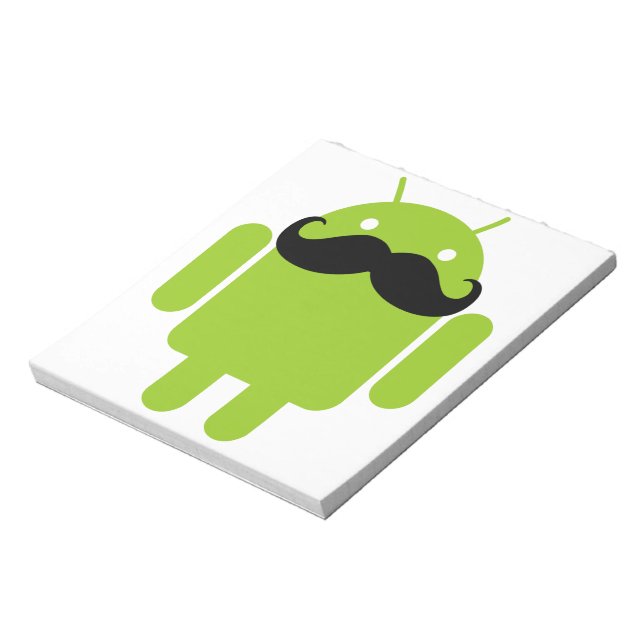 Android Robot Mustache Anteckningsblock (Roterad)