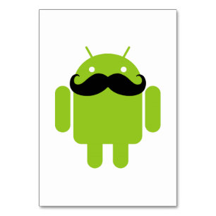 Android Robot Mustache Bordsnummer