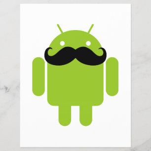 Android Robot Mustache Reklamblad