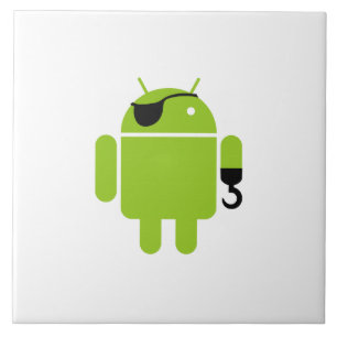 Android Robot Pirat Stil Kakelplatta
