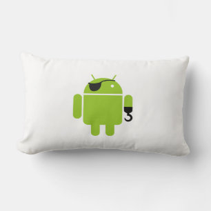 Android Robot Piratstil Lumbarkudde