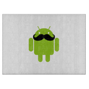 Android Robot Whimsical Mustache Stil
