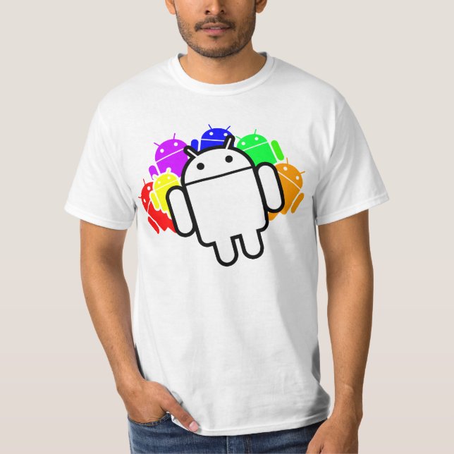 Android Rush - Färg Tee Shirt (Framsida)
