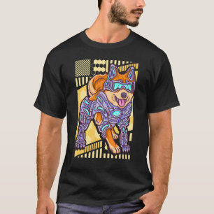 Android Shiba Inu Cyborg Robot Hund Futuristiska R T Shirt