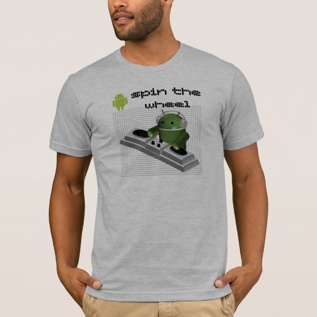 android spin the wheel t shirt (Framsida)