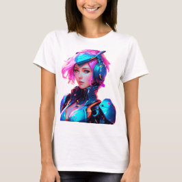 Android Techno Space Girl T Shirt