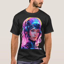 Android Techno Space Girl T Shirt
