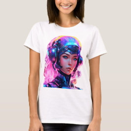 Android Techno Space Girl T Shirt