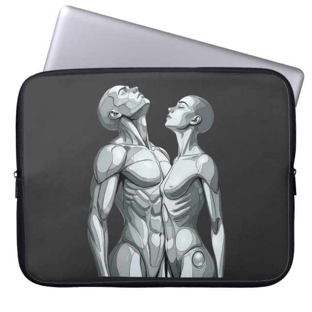Android Union: Couple Futuristic Laptop Sleeve (Framsidan)