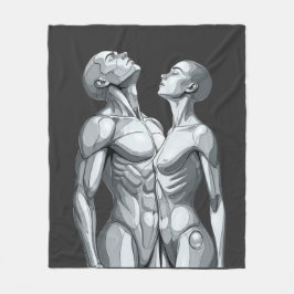 Android Union: Cyborg Couple Fleece Blanket