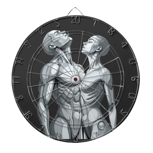 Android Union: Cyborg Couple Futuristic Dartboard Darttavla (Framsidan)