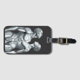 Android Union:Cyborg Couple Futuristic Luggage Tag Bagagebricka