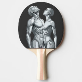 Android Union: Cyborg Couple Futuristic Planner Pingisracket