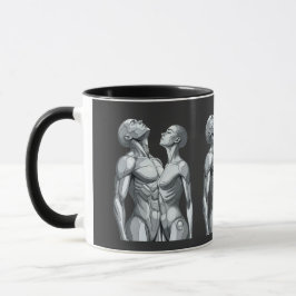 Android Union: Cyborg Couple Two-Tone Coffee Mug Mugg
