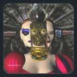 ANDROID XENIA SPACESHIP PILOT,Science fiction Fyrkantigt Klistermärke<br><div class="desc">Färgfull animering ram från vår science fiction-film HYPERION WORLD arbetar. Android Nanotech - Xenia 05 . Utskrifterna från pågående filmarbete finns på: htttp://www.webalice.it/baldesign3dBulgan & Alessandro Lumini 3D design och animation Florence-Italien.</div>