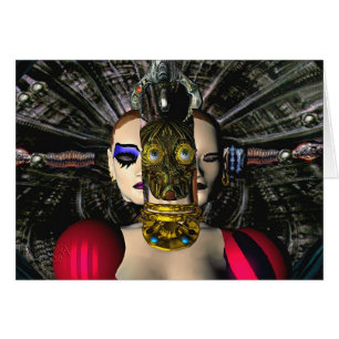 ANDROID XENIA SPACESHIP PILOT,Science fiction Hälsningskort