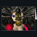 ANDROID XENIA SPACESHIP PILOT,Science fiction Hälsningskort<br><div class="desc">Färgfull animering ram från vår science fiction-film HYPERION WORLD arbetar. Android Nanotech - Xenia 05 - närmar sig en mystisk och surrealistisk danshall. Utskrifterna från pågående filmarbete finns på: htttp://www.webalice.it/baldesign3dBulgan & Alessandro Lumini 3D design och animation Florence-Italien.</div>