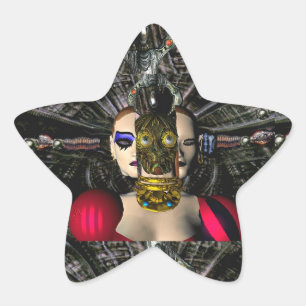 ANDROID XENIA SPACESHIP PILOT,Science fiction Stjärnformat Klistermärke