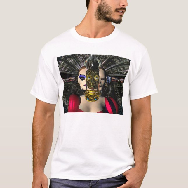 ANDROID XENIA SPACESHIP PILOT,Science fiction T Shirt (Framsida)