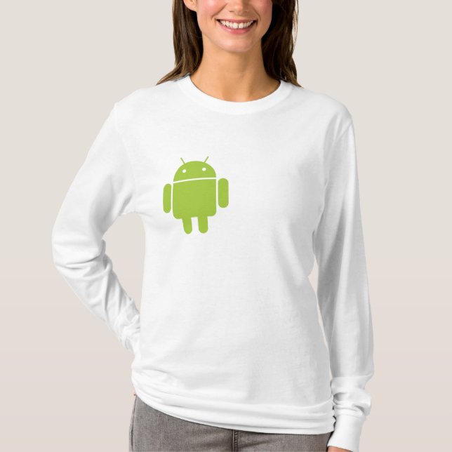 Androiddam inpassade Hoodie T-shirt (Framsida)