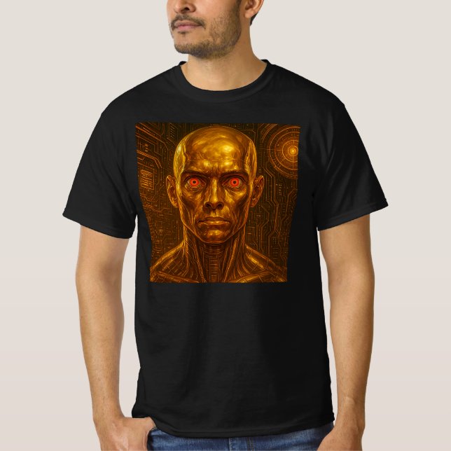 Androïde métal doré t shirt (Framsida)