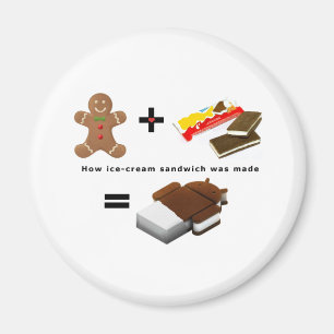 Androidglasssmörgås Magnet