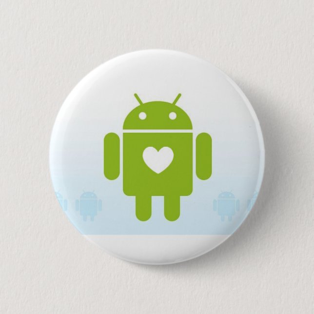 Androidhjärta knäppas knapp (Framsida)