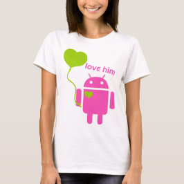 Androidkvinna grundläggande T-tröja T-shirt