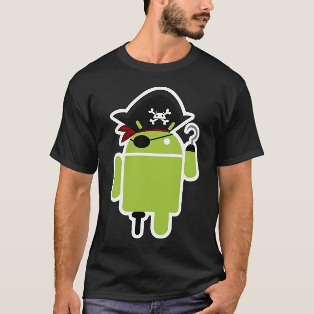 Androidpirat T-shirt (Framsida)