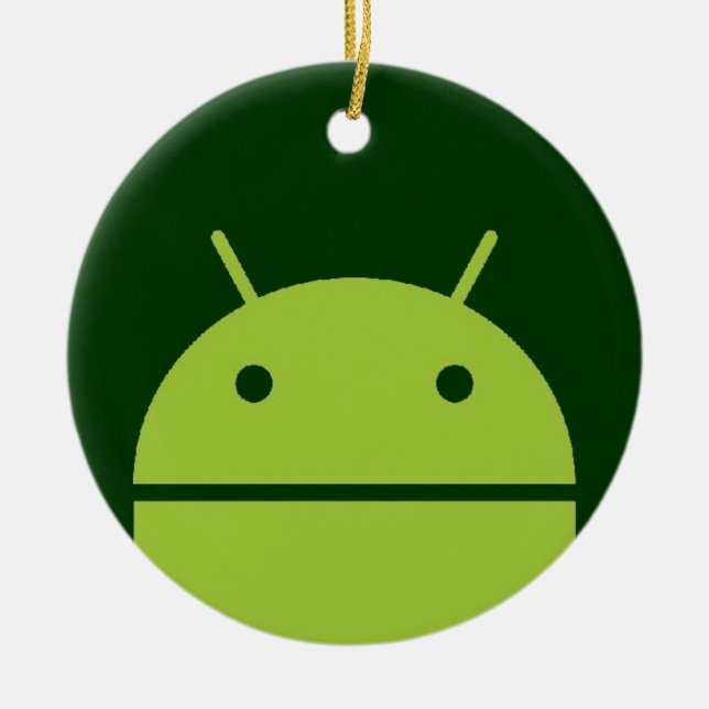 Androidprydnad Julgransprydnad Keramik (Framsidan)