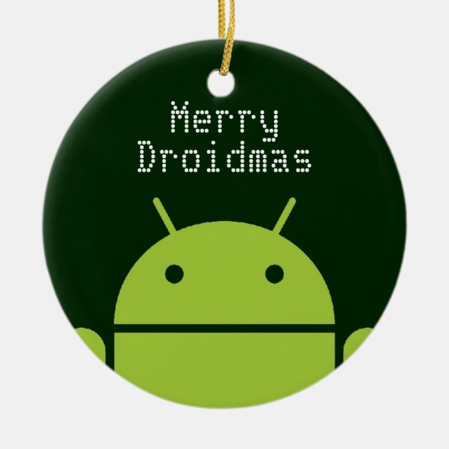 Androidprydnad Julgransprydnad Keramik (Framsidan)