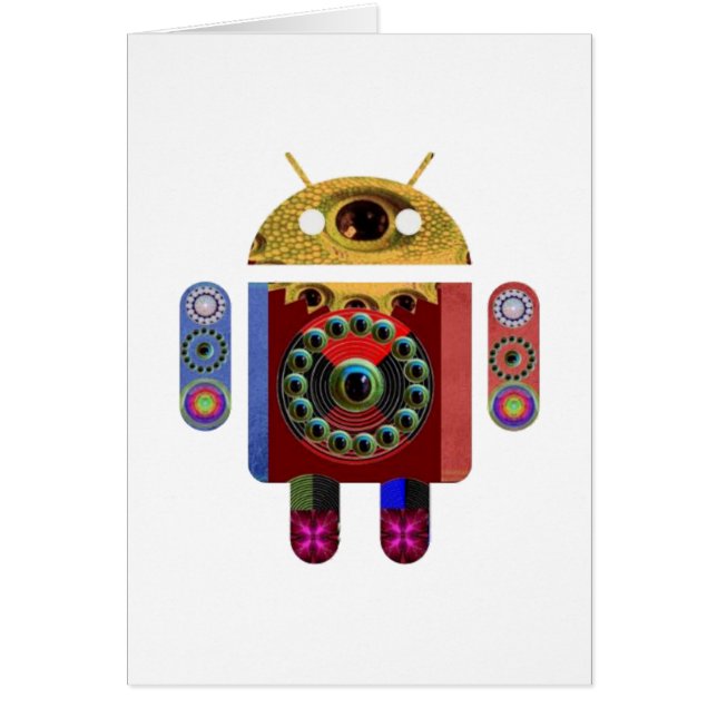 ANDROIDrobot Hälsningskort (Framsidan)
