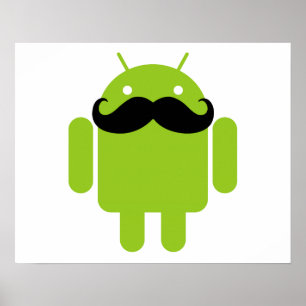 Androidrobotmustasch Poster